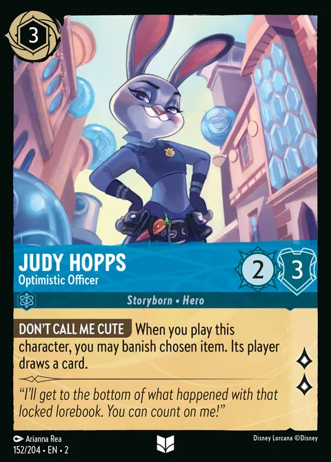 Judy Hopps — Optimistic Officer Disney Lorcana card