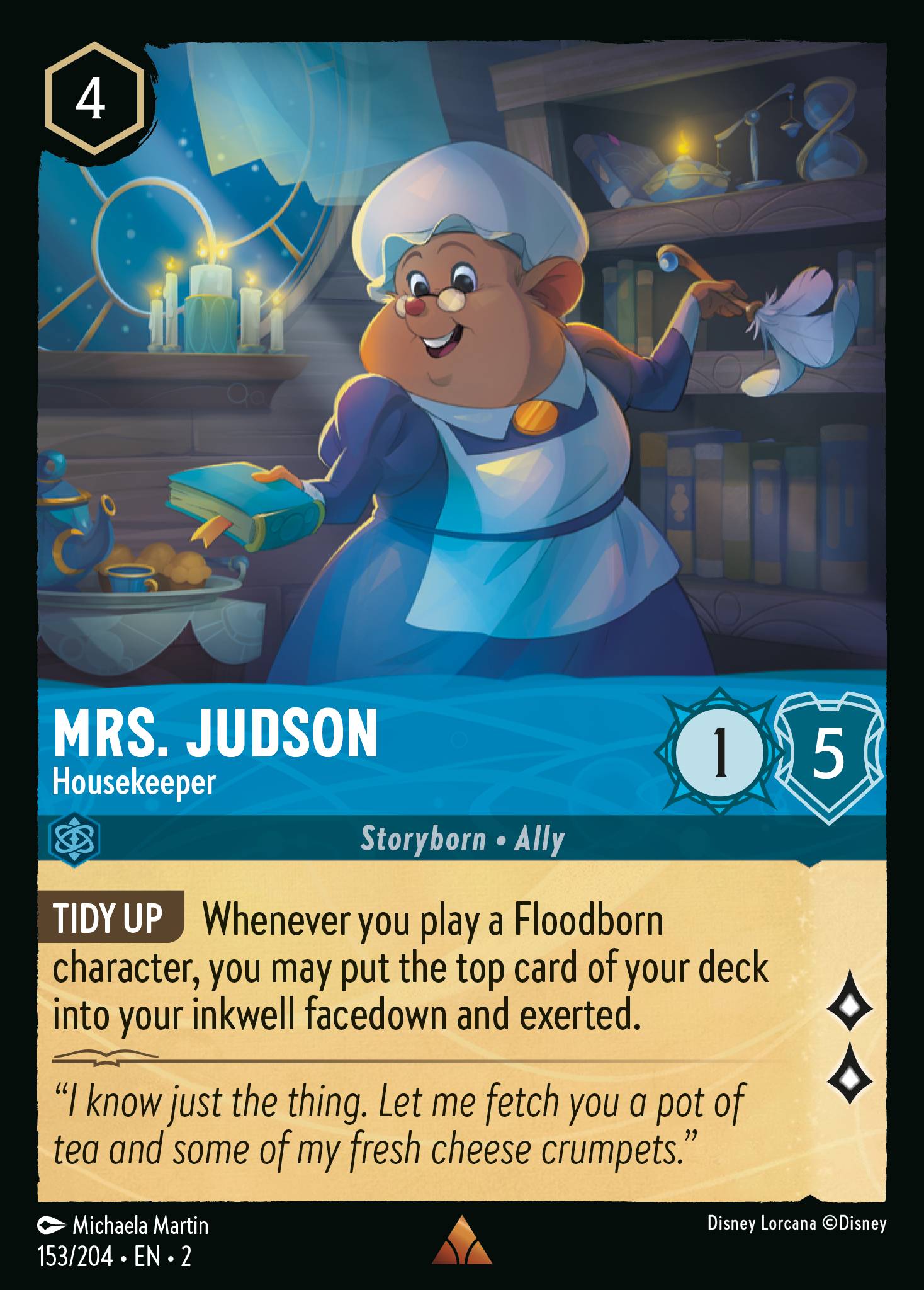 Mrs. Judson — Housekeeper Disney Lorcana card