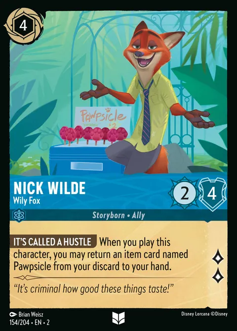 Nick Wilde — Wily Fox Disney Lorcana card