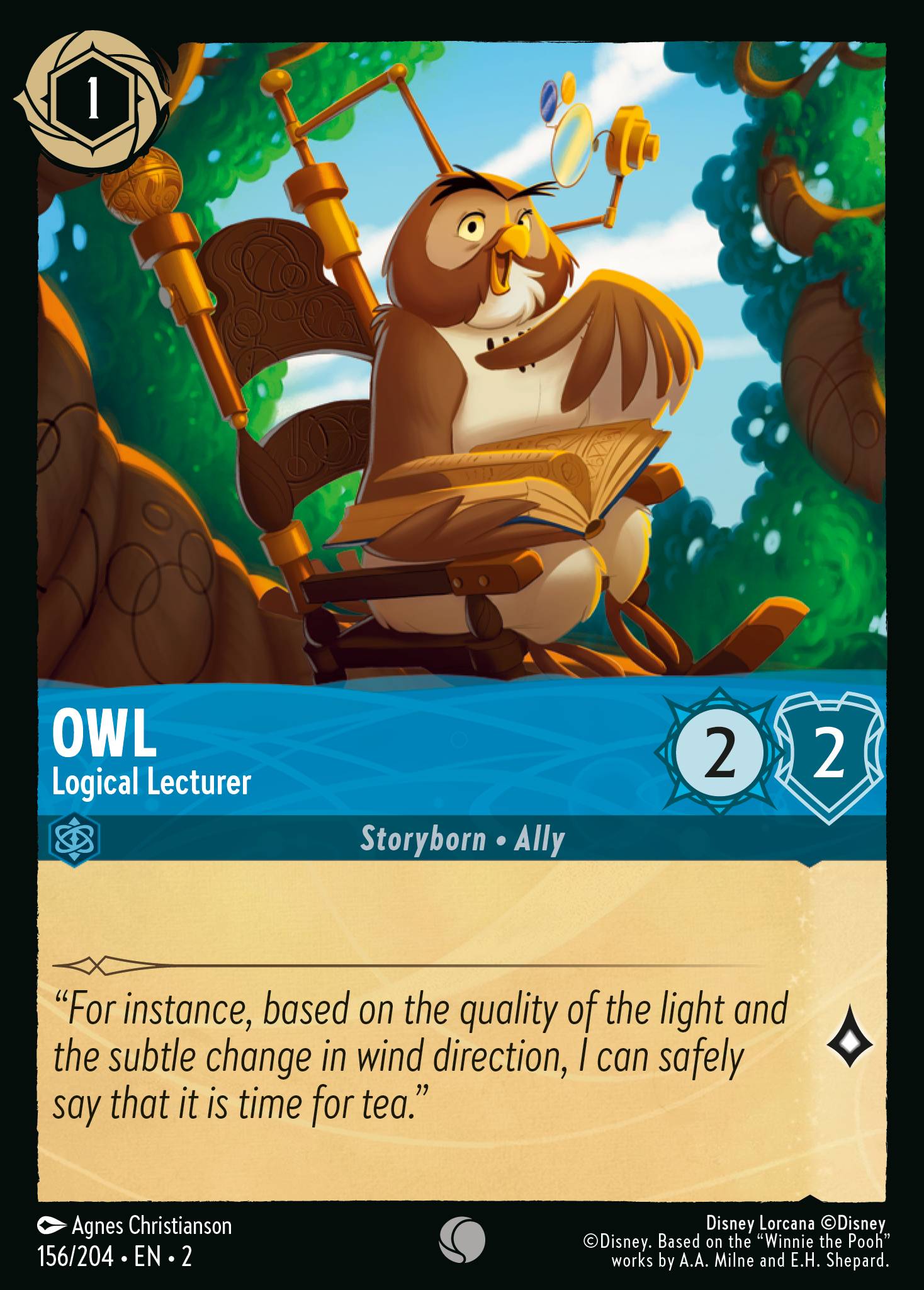 Owl — Logical Lecturer Disney Lorcana card