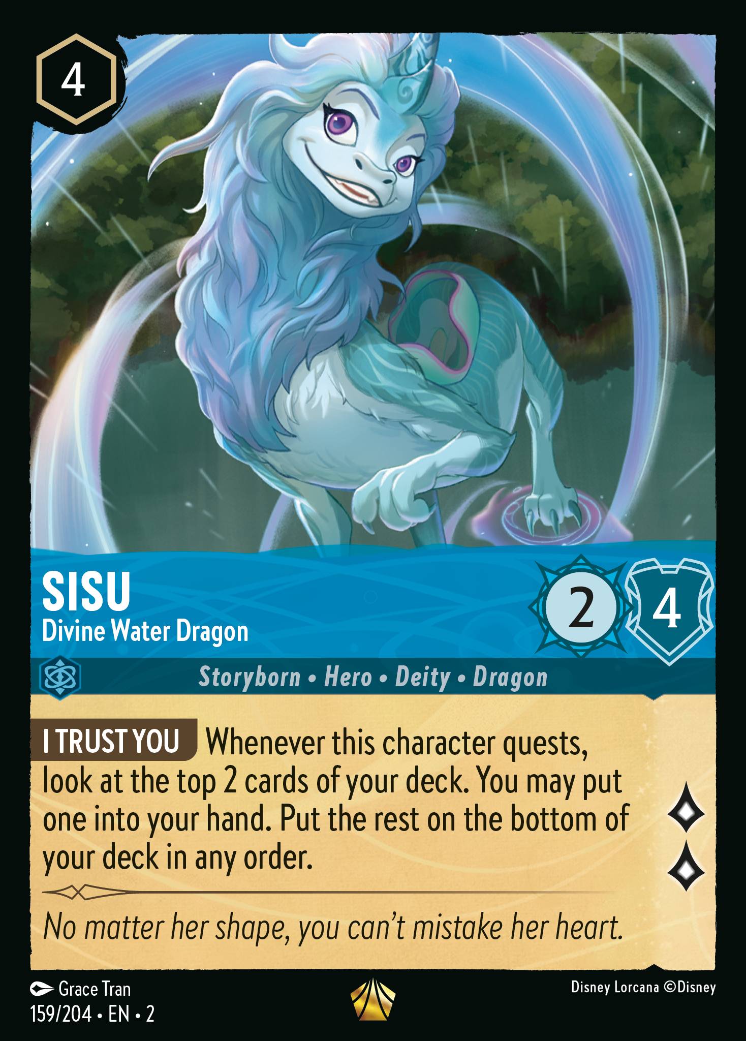 Sisu — Divine Water Dragon Disney Lorcana card