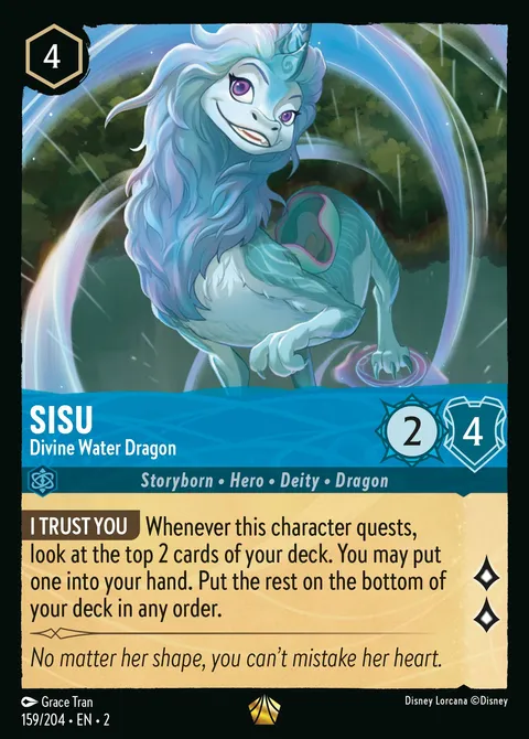 Sisu — Divine Water Dragon Disney Lorcana card