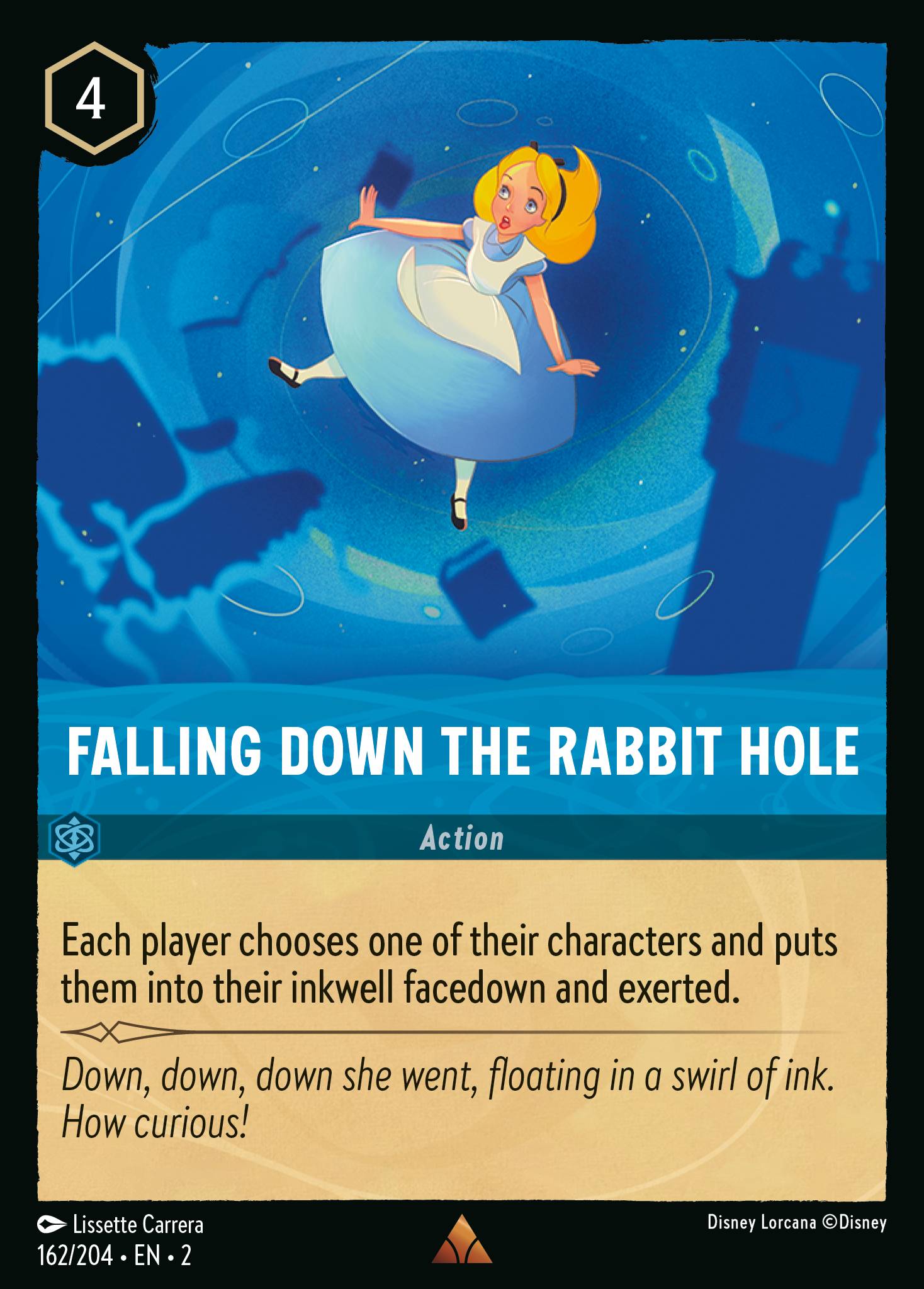 Falling Down the Rabbit Hole Disney Lorcana card