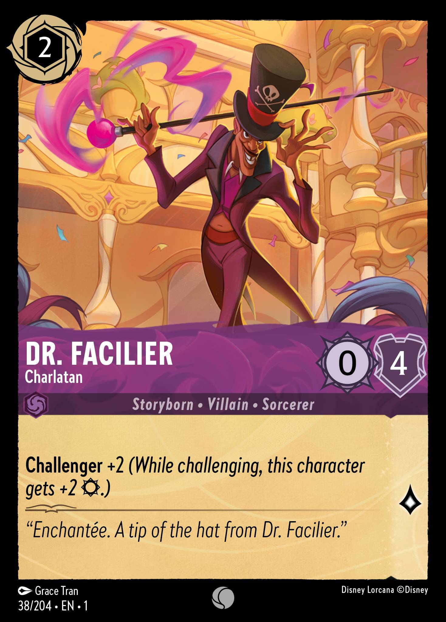 Dr. Facilier — Charlatan Disney Lorcana card