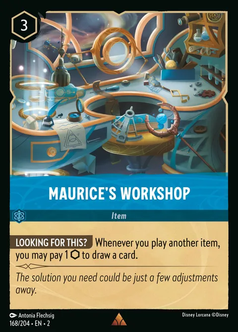 Maurice's Workshop Disney Lorcana card