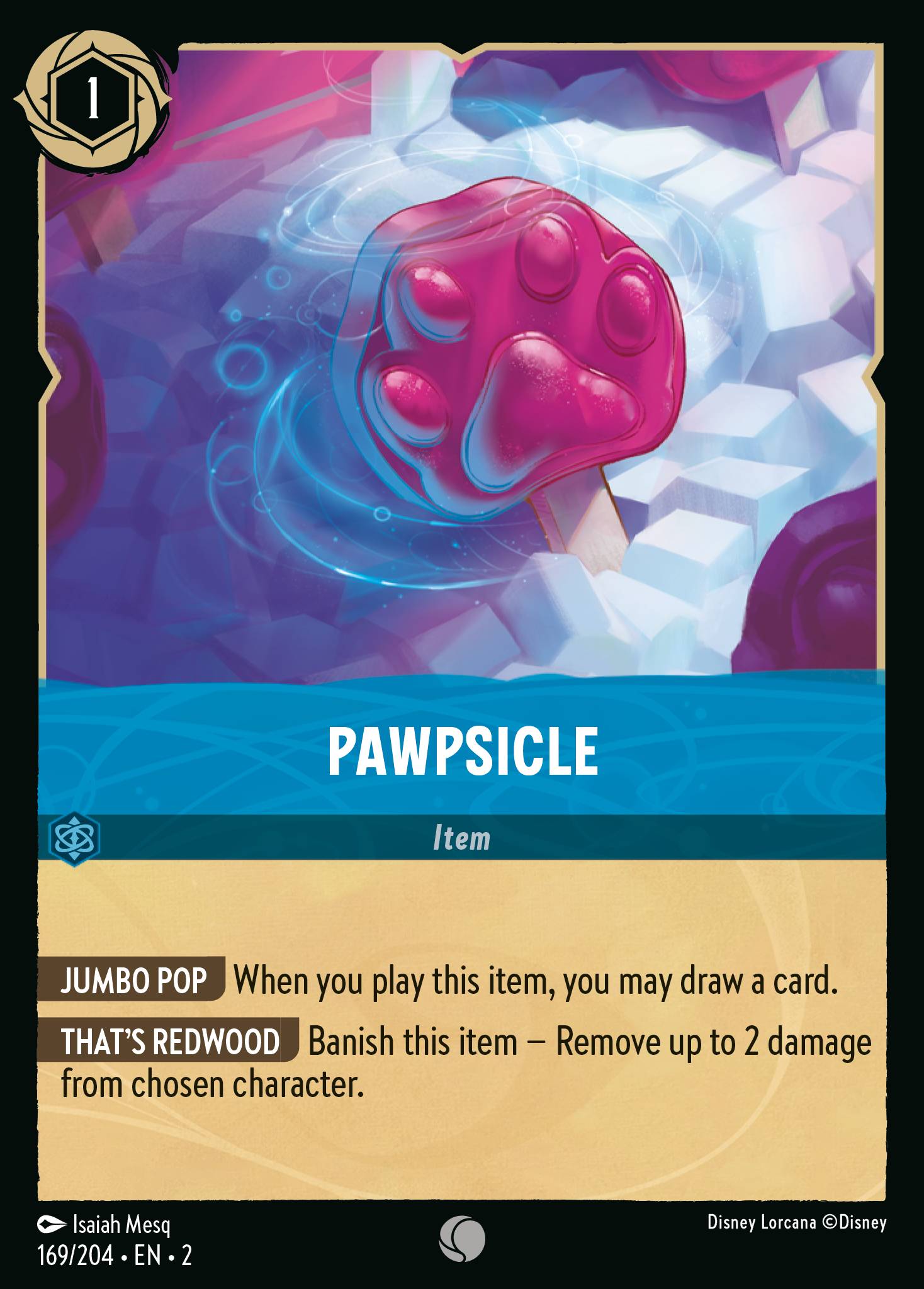 Pawpsicle Disney Lorcana card