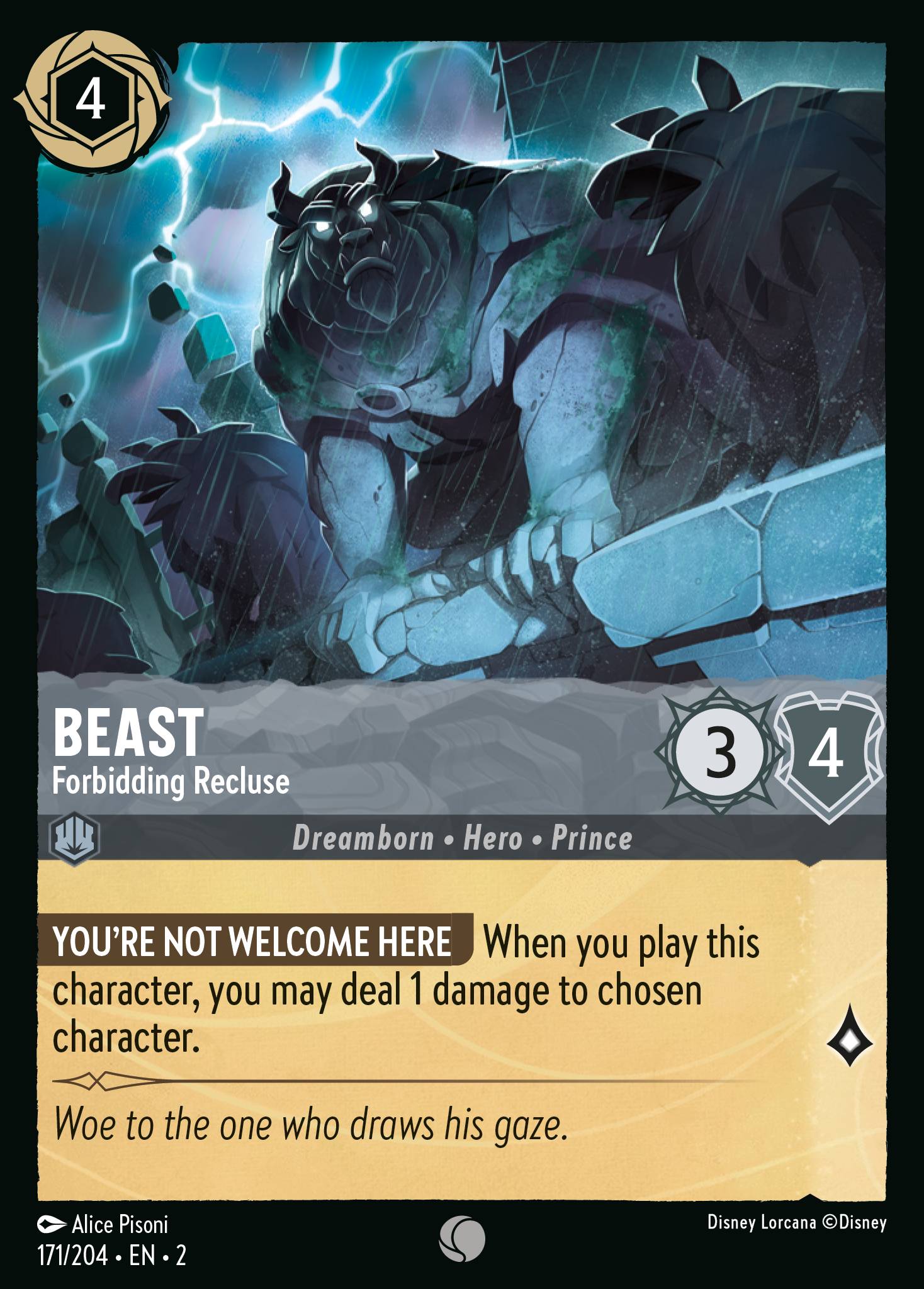 Beast — Forbidding Recluse Disney Lorcana card