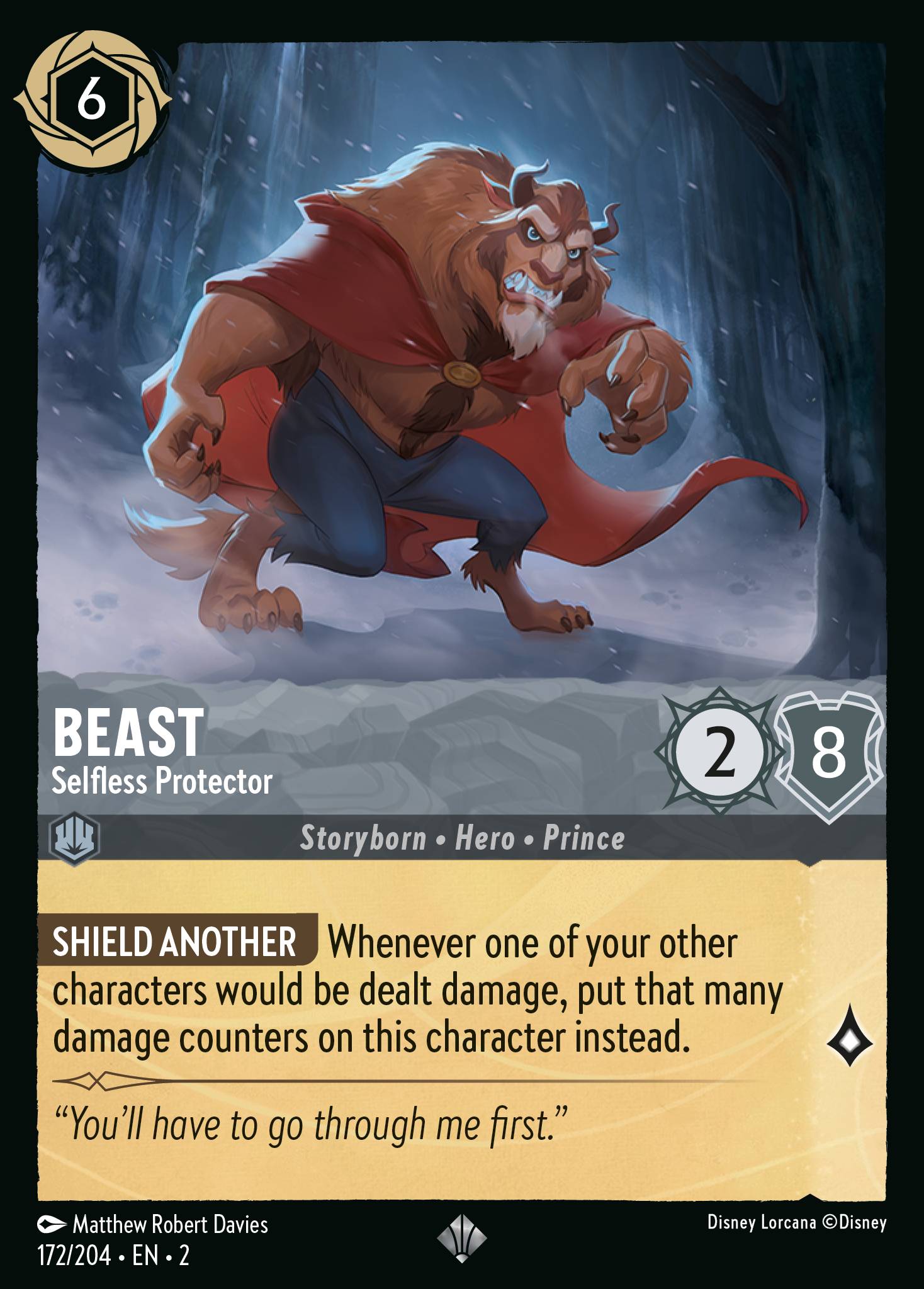 Beast — Selfless Protector Disney Lorcana card