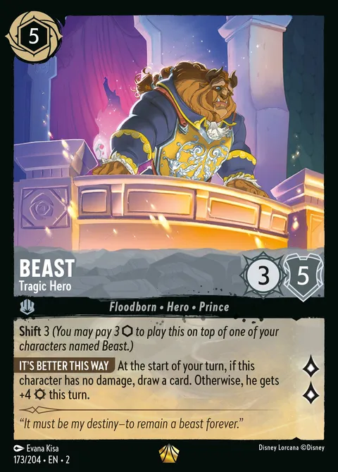 Beast — Tragic Hero Disney Lorcana card