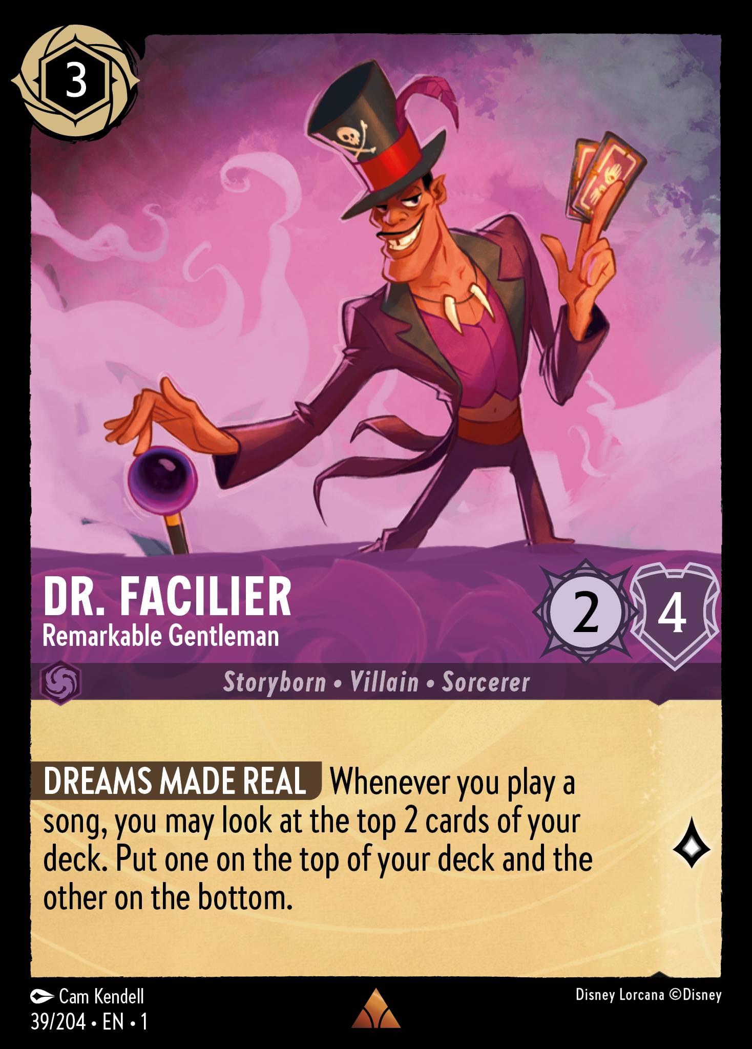 Dr. Facilier — Remarkable Gentleman Disney Lorcana card