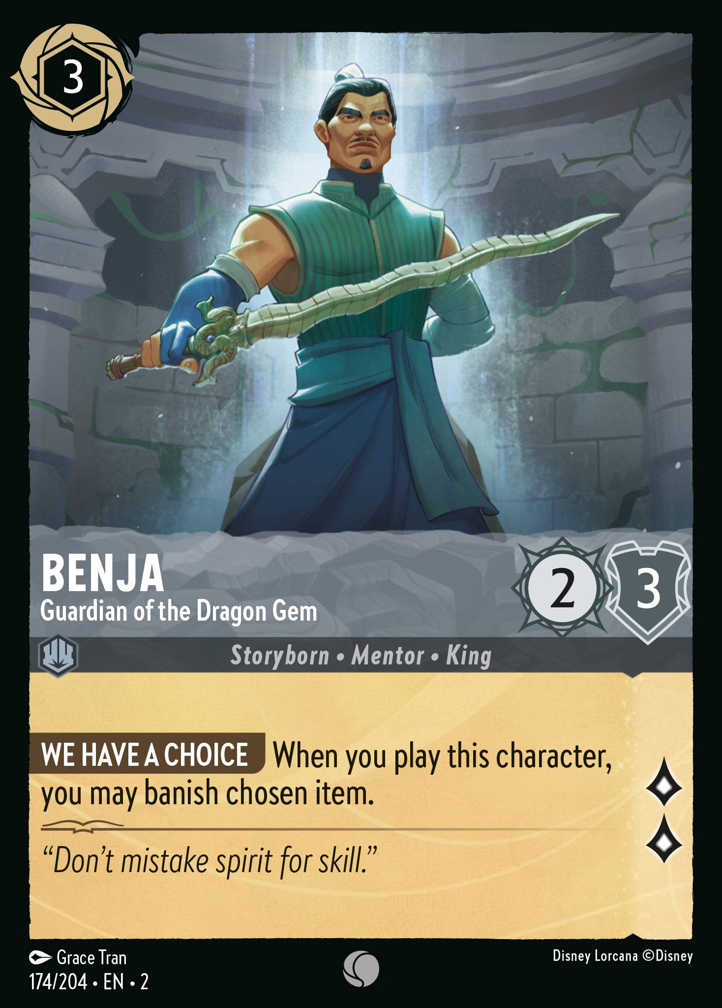 Benja — Guardian of the Dragon Gem Disney Lorcana card
