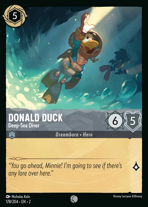 Donald Duck — Deep-Sea Diver Disney Lorcana card