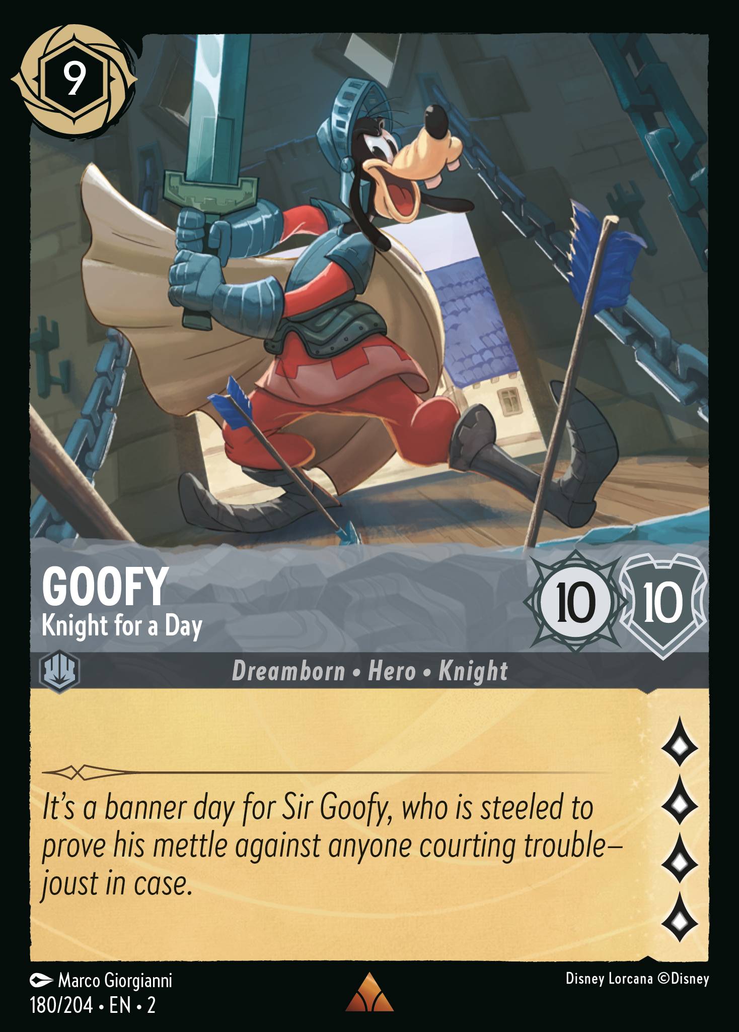 Goofy — Knight for a Day Disney Lorcana card
