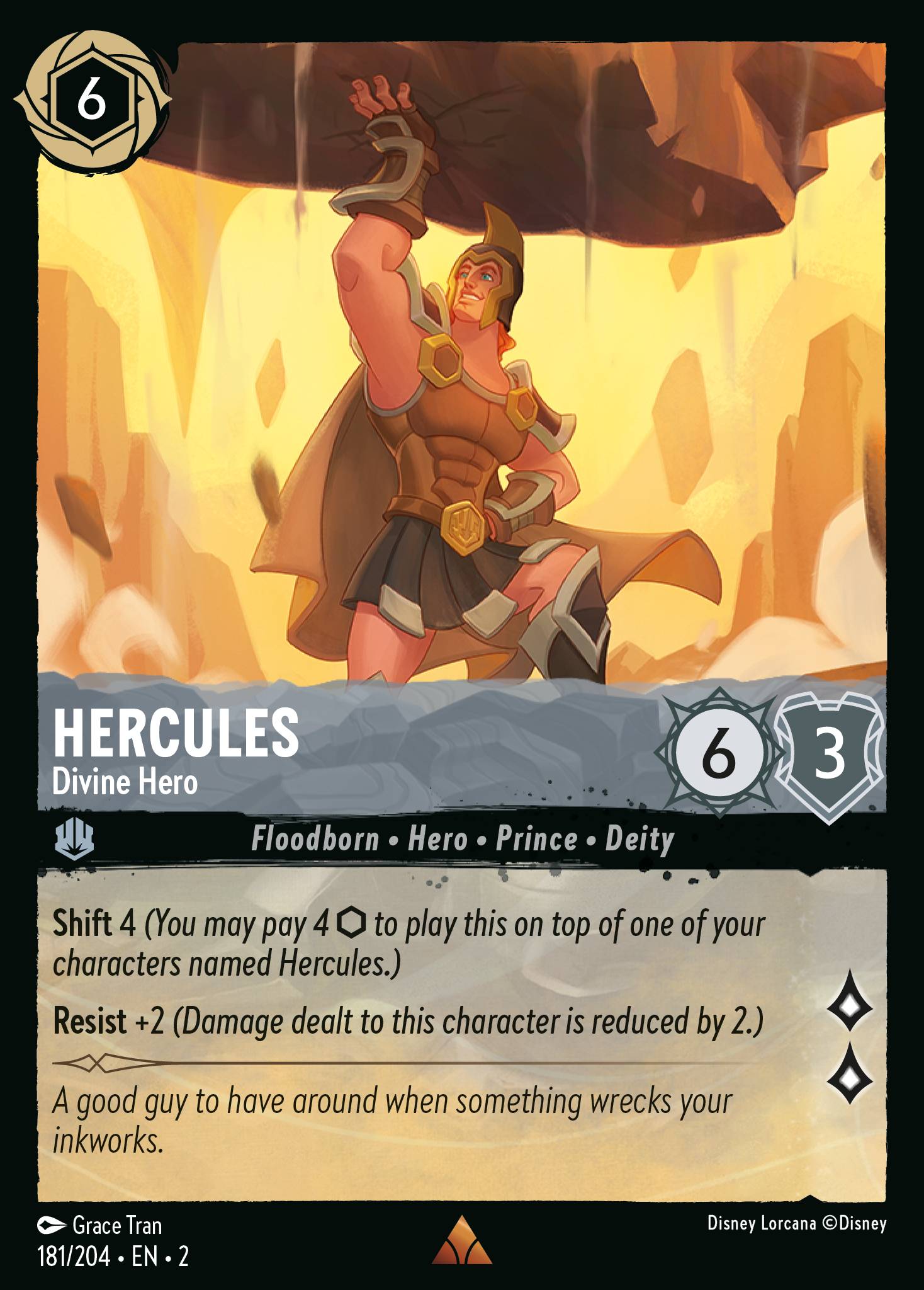 Hercules — Divine Hero Disney Lorcana card