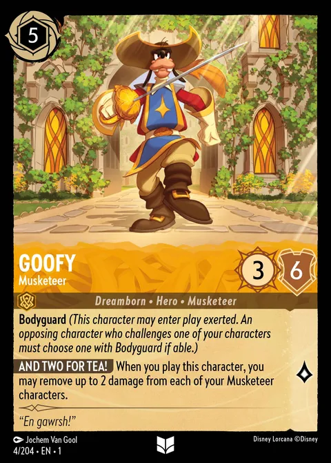Goofy — Musketeer Disney Lorcana card