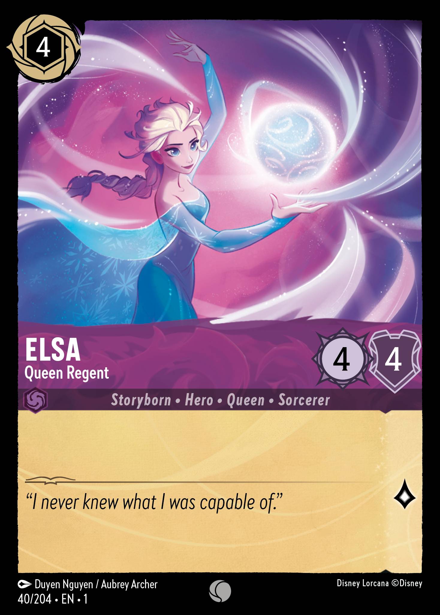 Elsa — Queen Regent Disney Lorcana card