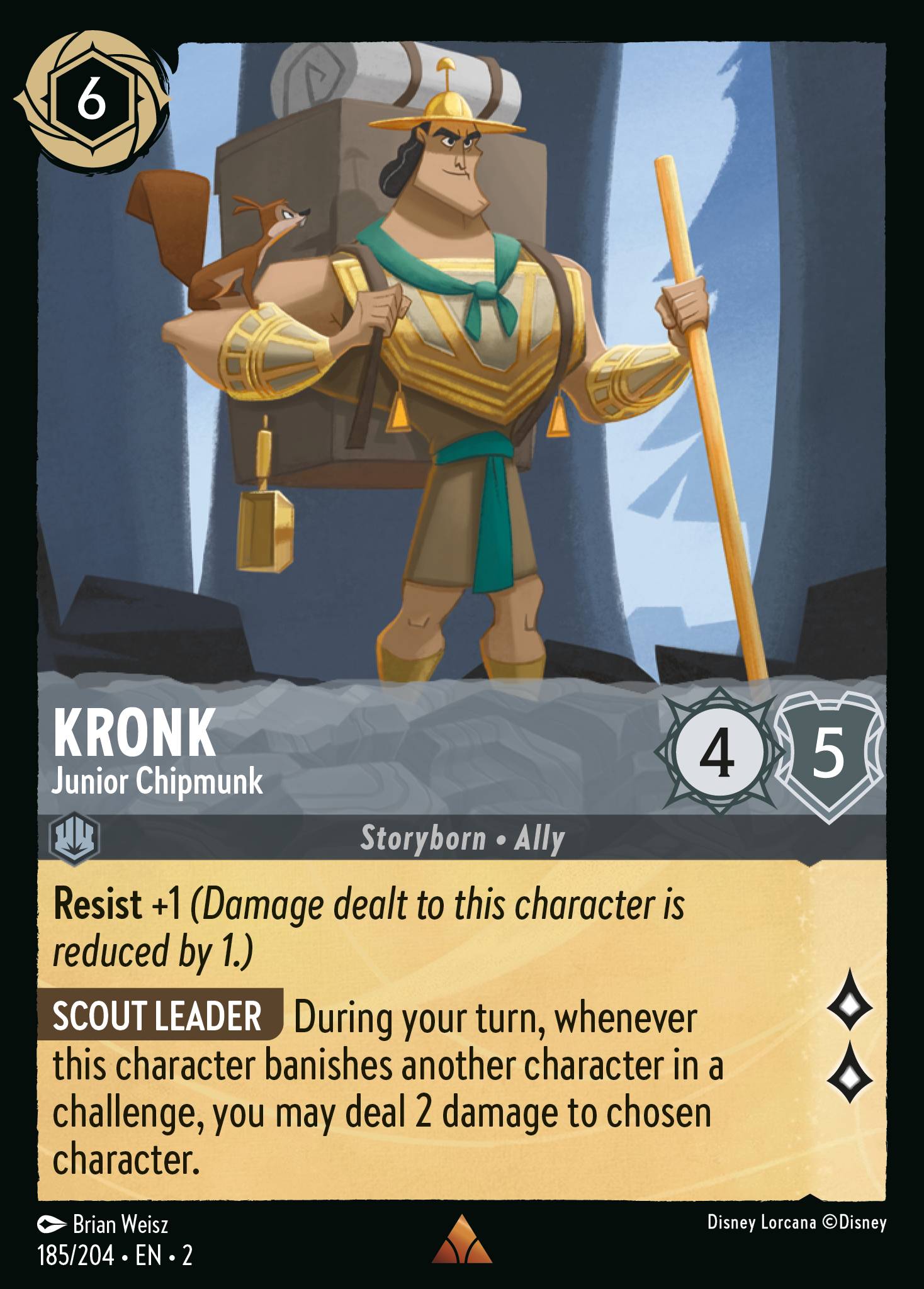 Kronk — Junior Chipmunk Disney Lorcana card