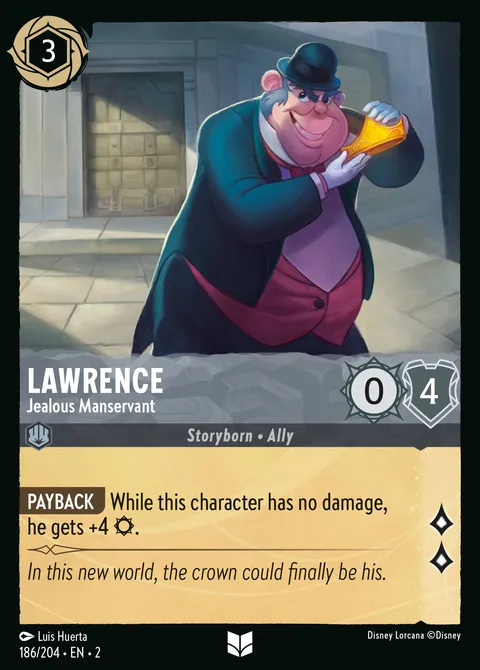 Lawrence — Jealous Manservant Disney Lorcana card