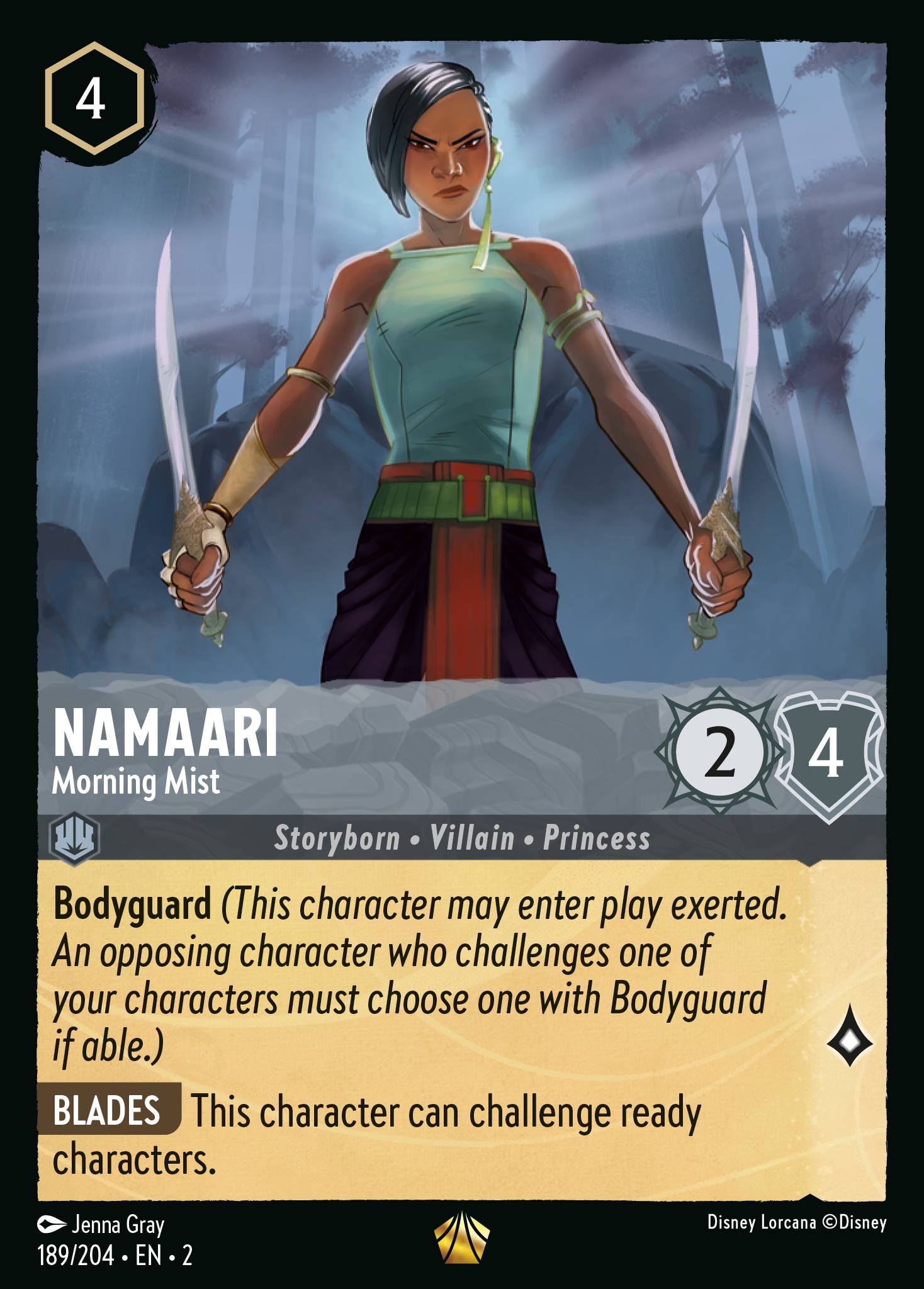 Namaari — Morning Mist Disney Lorcana card
