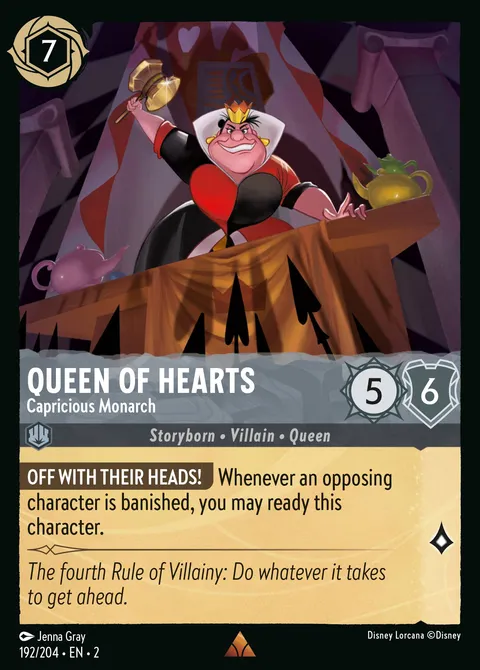 Queen of Hearts — Capricious Monarch Disney Lorcana card