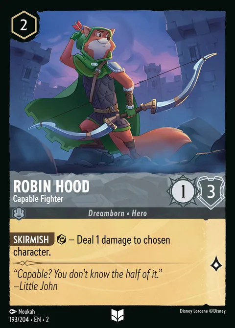 Robin Hood — Capable Fighter Disney Lorcana card