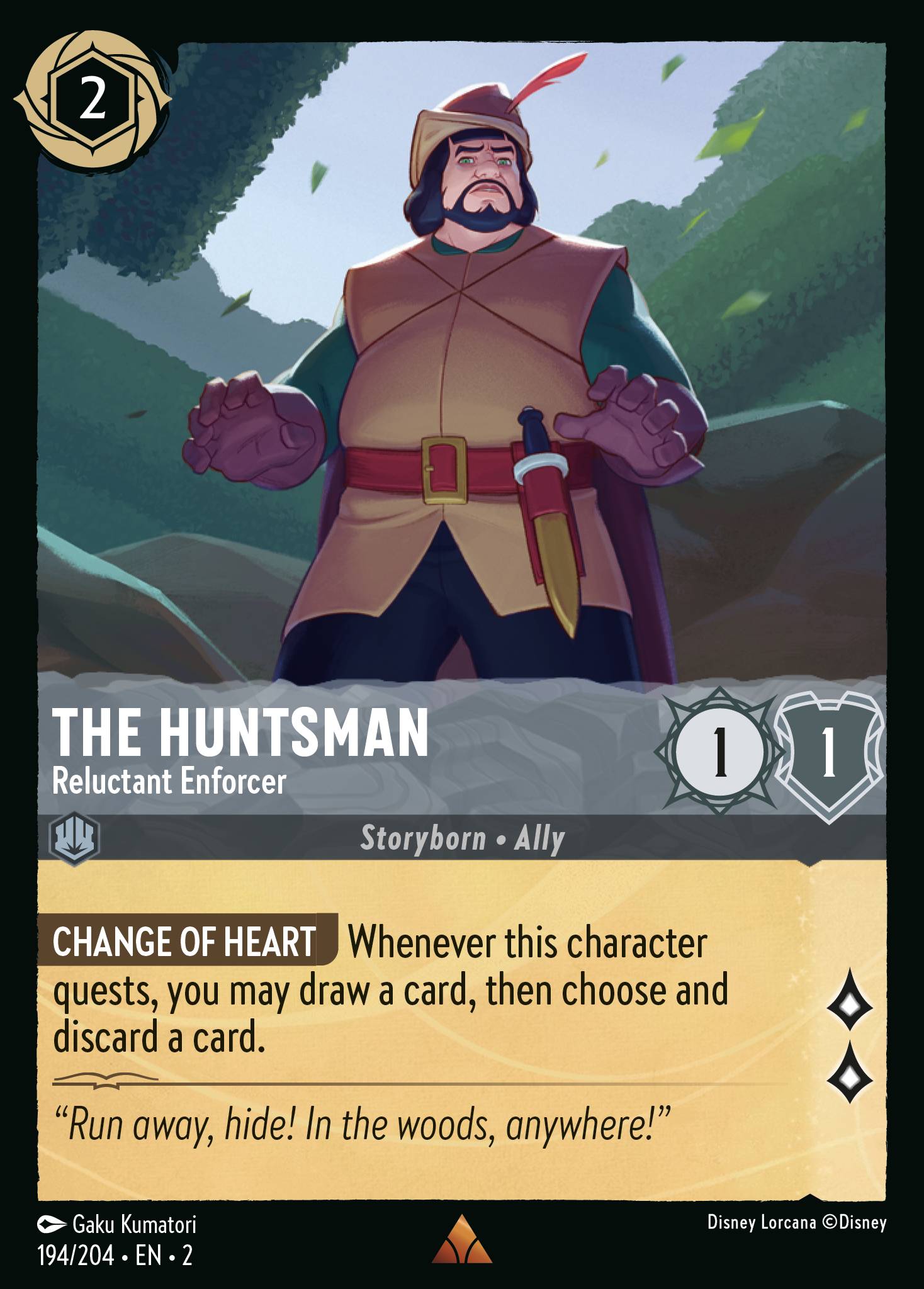 The Huntsman — Reluctant Enforcer Disney Lorcana card