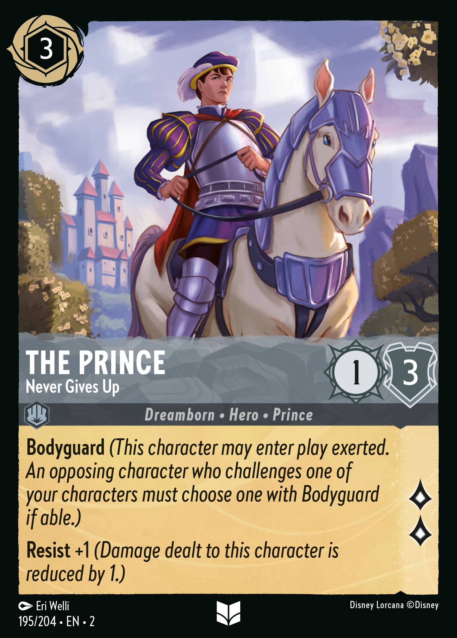 The Prince — Never Gives Up Disney Lorcana card