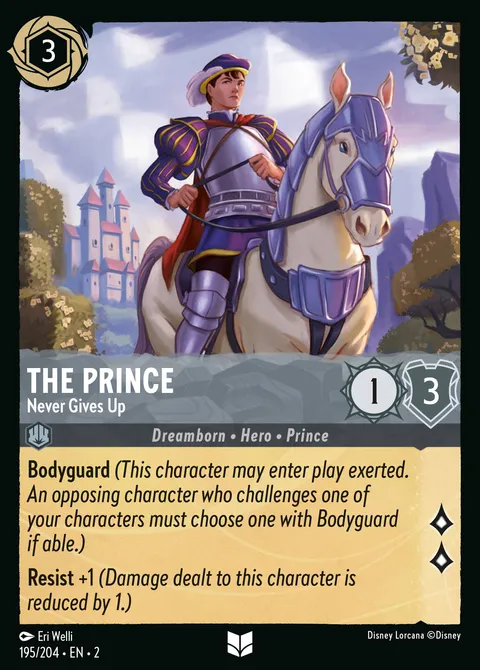 The Prince — Never Gives Up Disney Lorcana card