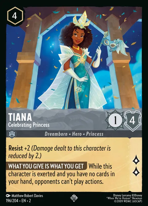 Tiana — Celebrating Princess Disney Lorcana card