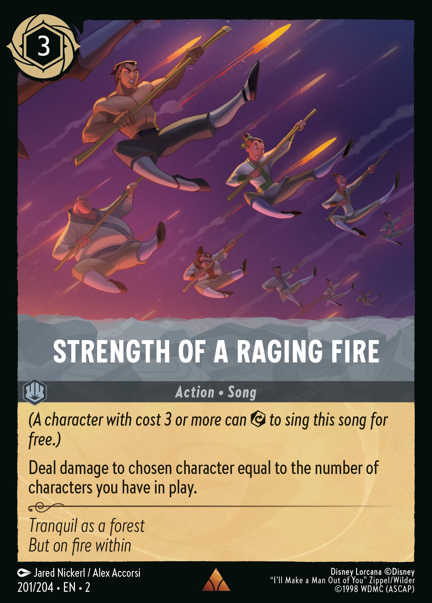 Strength of a Raging Fire Disney Lorcana card
