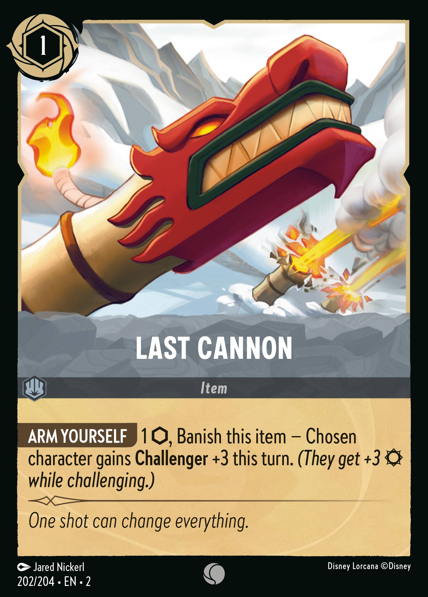 Last Cannon Disney Lorcana card