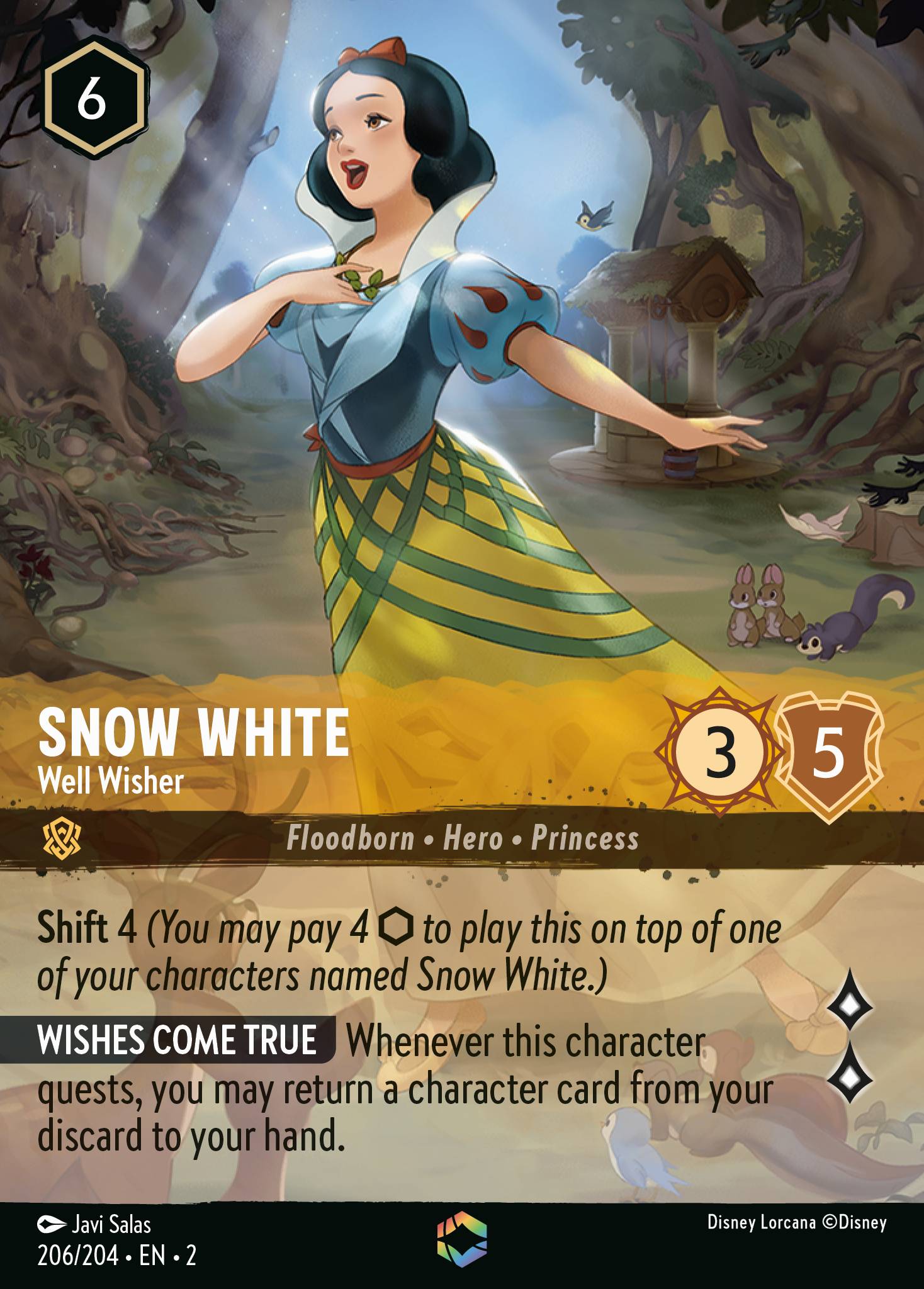 Snow White — Well Wisher Disney Lorcana card