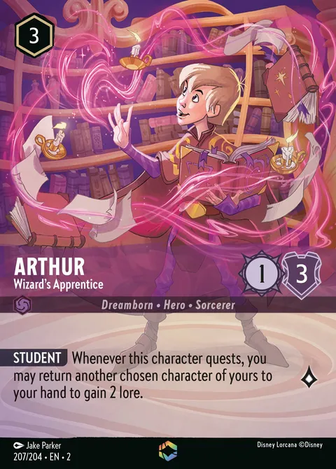 Arthur — Wizard's Apprentice Disney Lorcana card