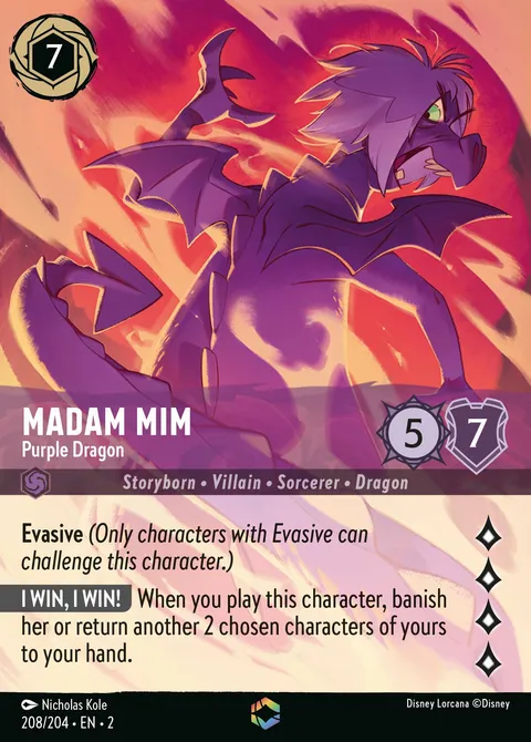 Madam Mim — Purple Dragon Disney Lorcana card