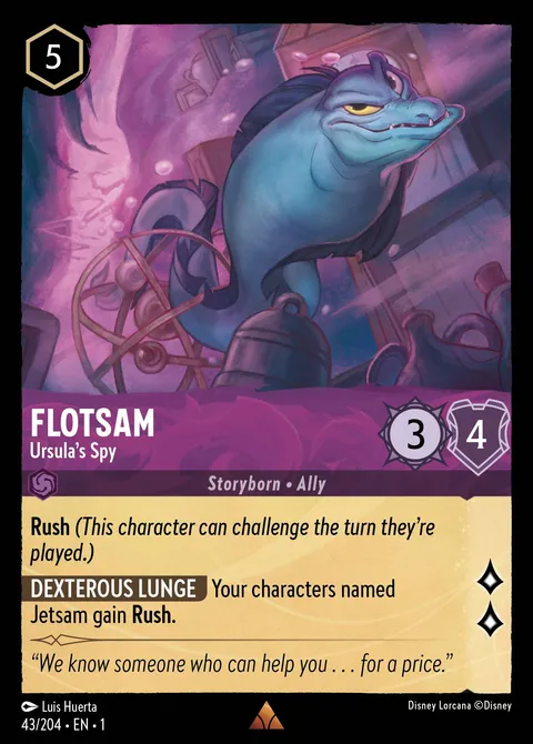 Flotsam — Ursula’s Spy Disney Lorcana card