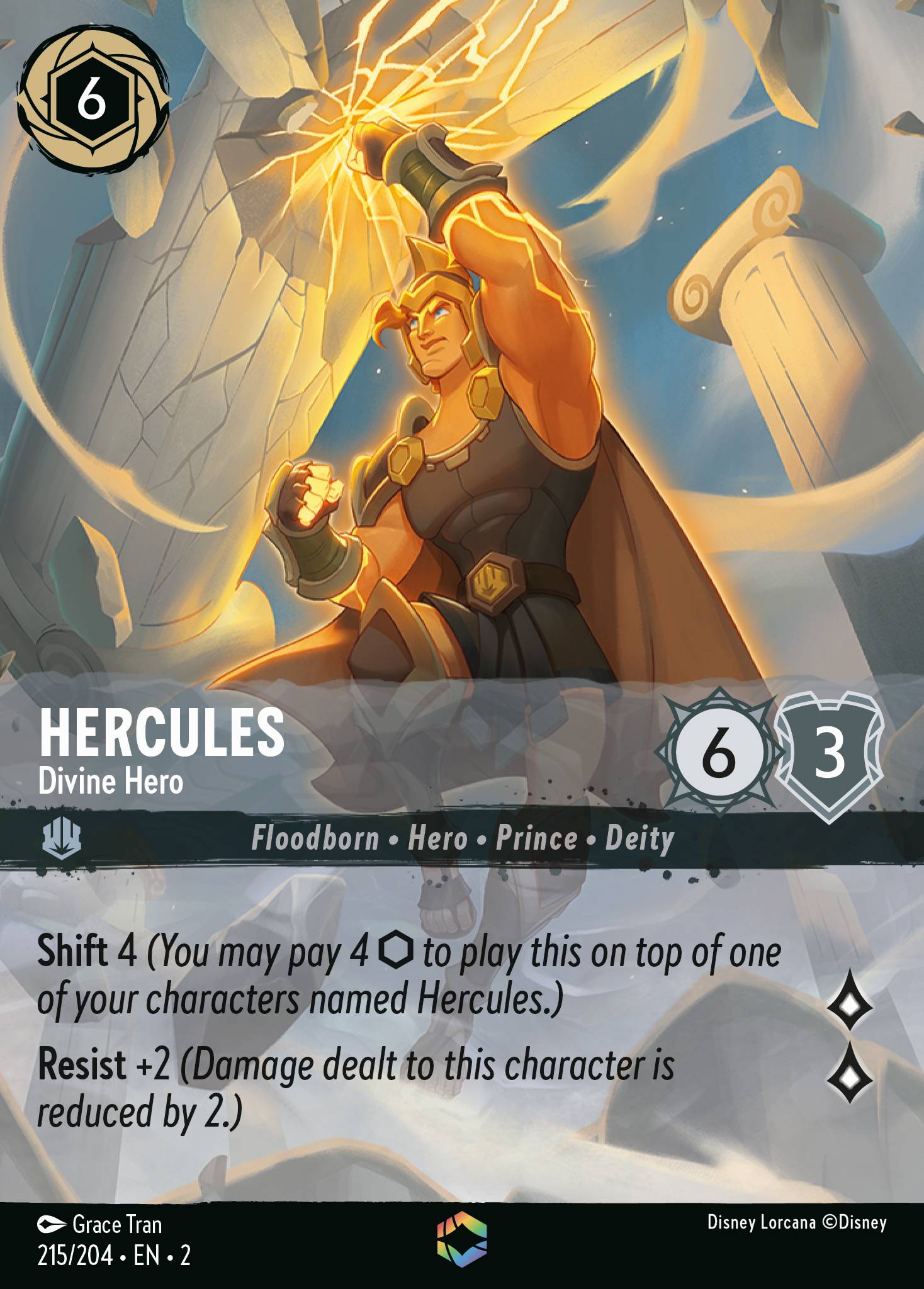 Hercules — Divine Hero Disney Lorcana card