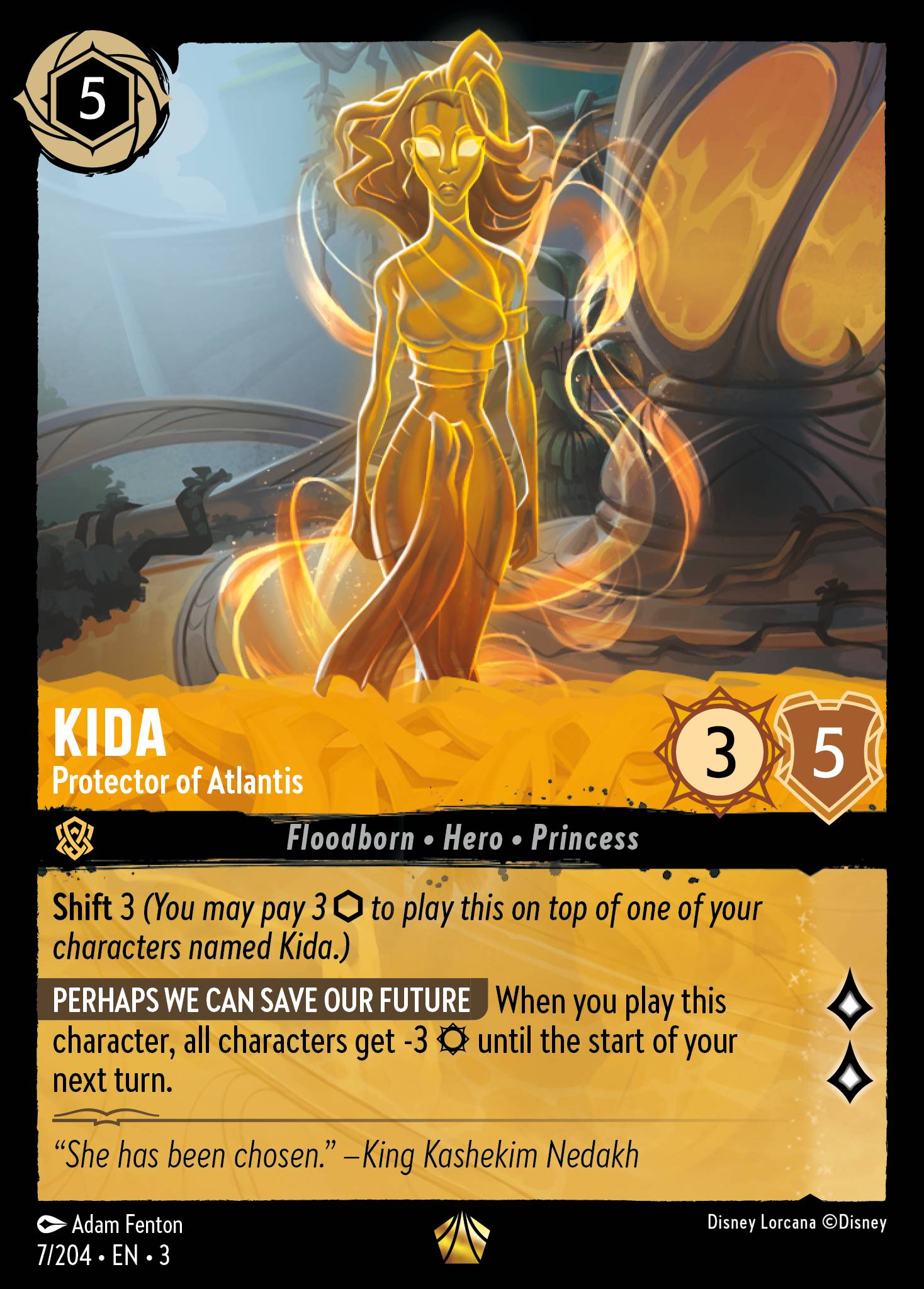 Kida — Protector of Atlantis Disney Lorcana card