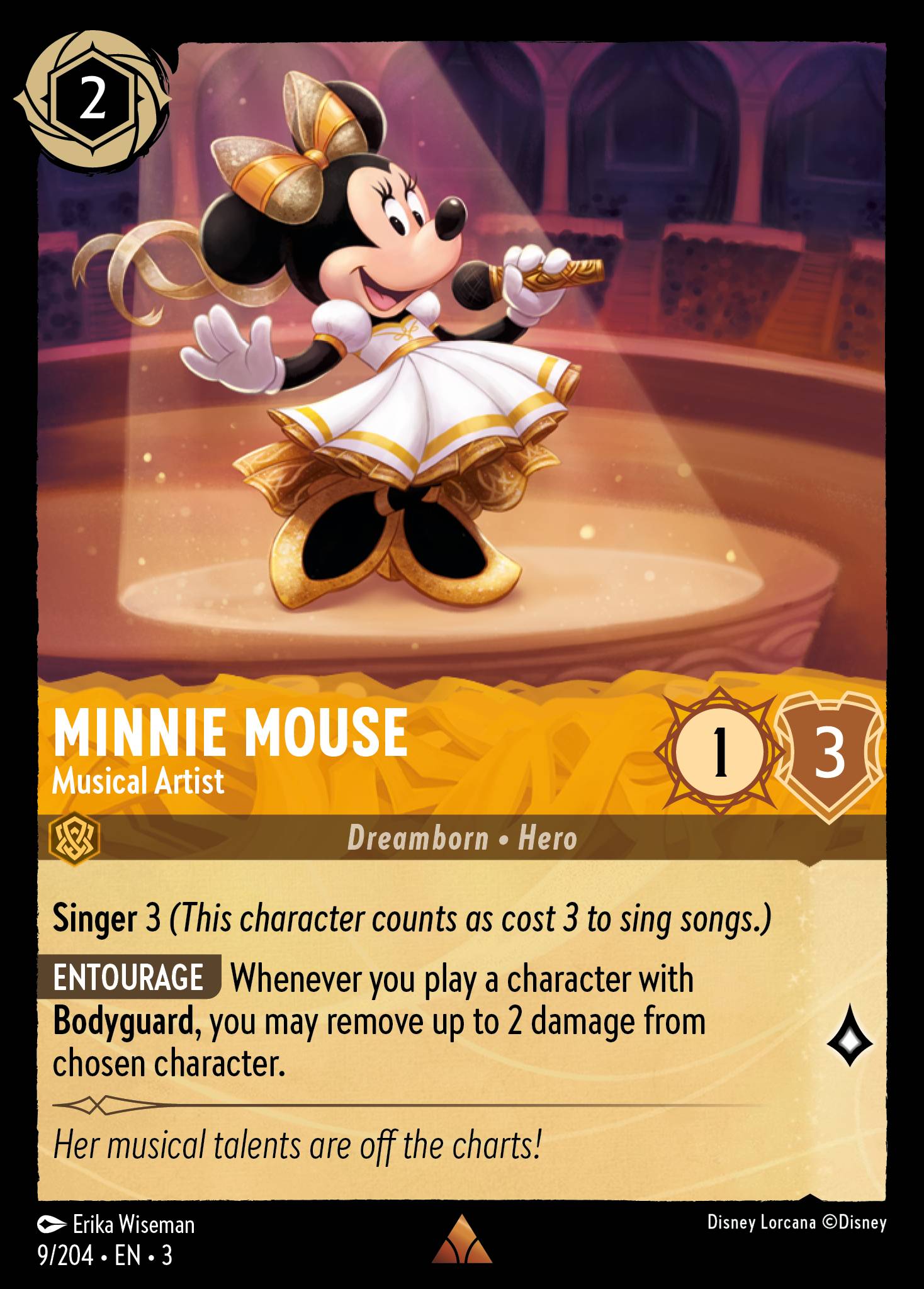 Minnie Mouse — Musical Artist Disney Lorcana card