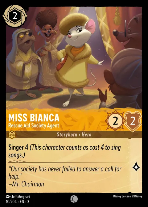 Miss Bianca — Rescue Aid Society Agent Disney Lorcana card