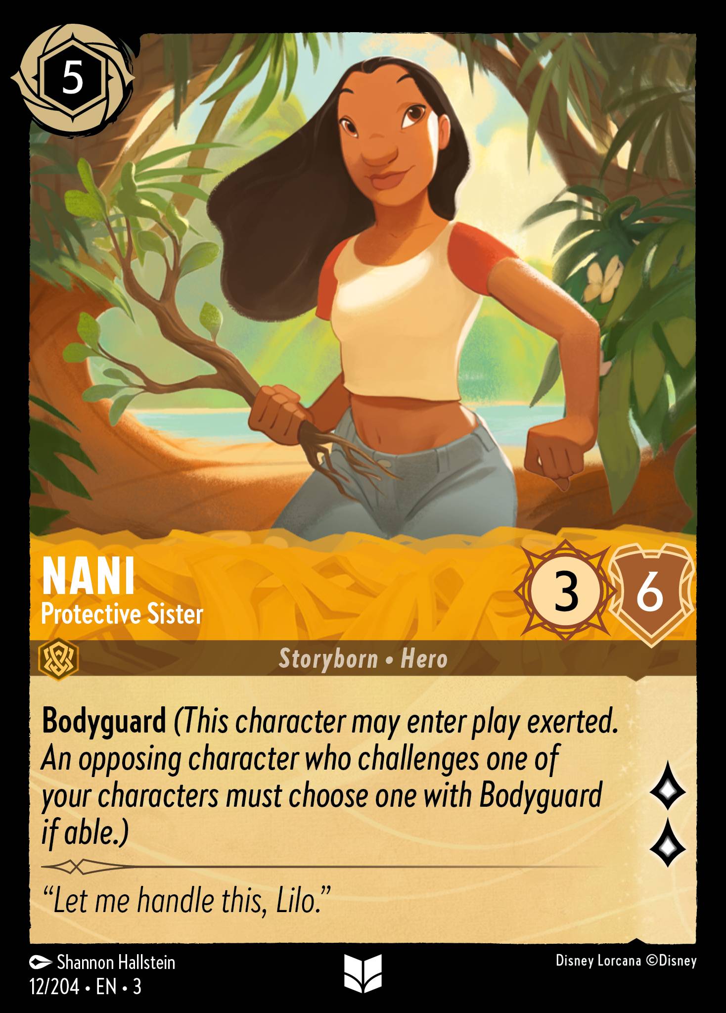 Nani — Protective Sister Disney Lorcana card