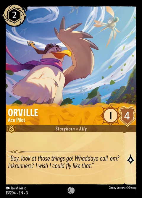 Orville — Ace Pilot Disney Lorcana card