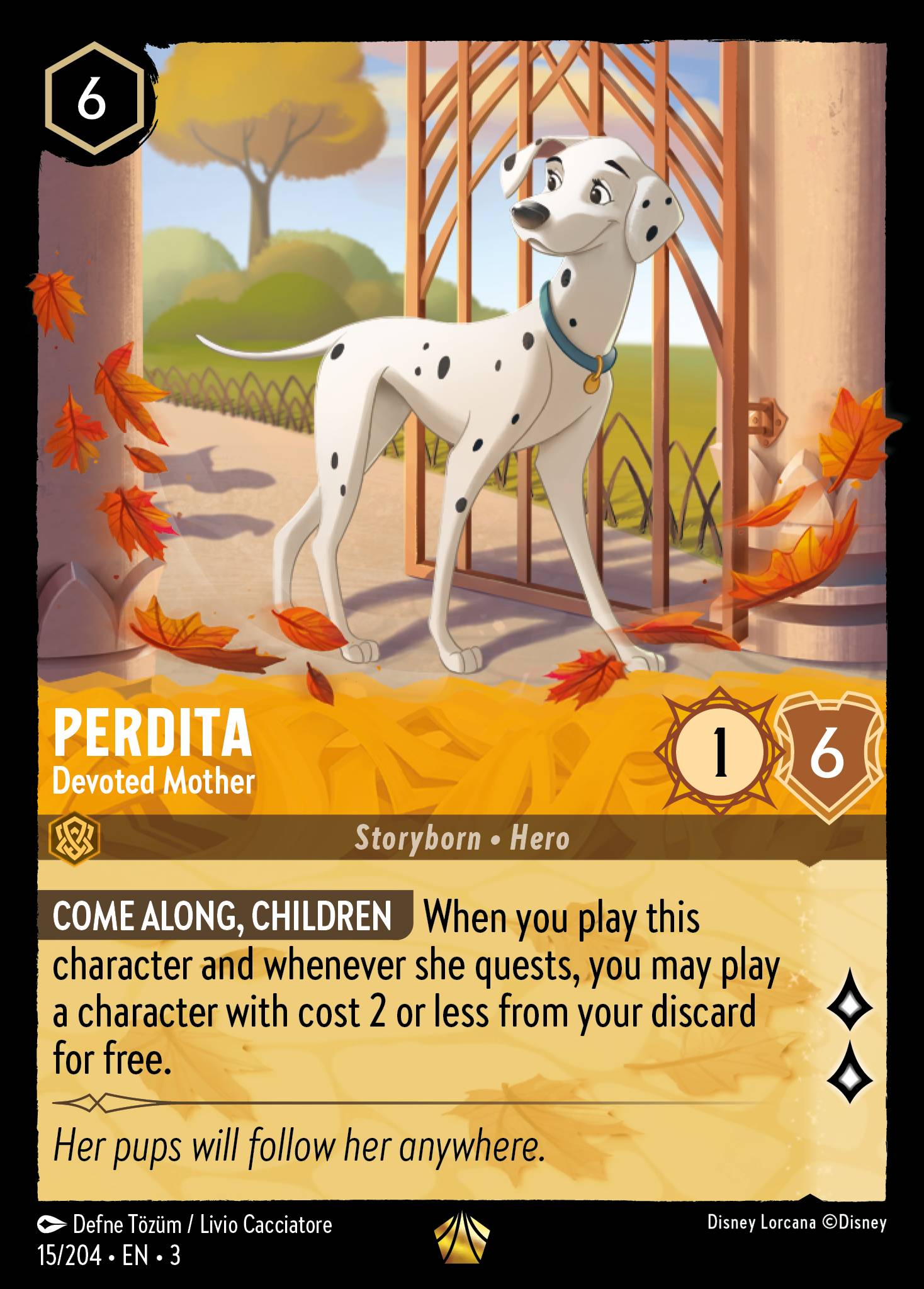 Perdita — Devoted Mother Disney Lorcana card