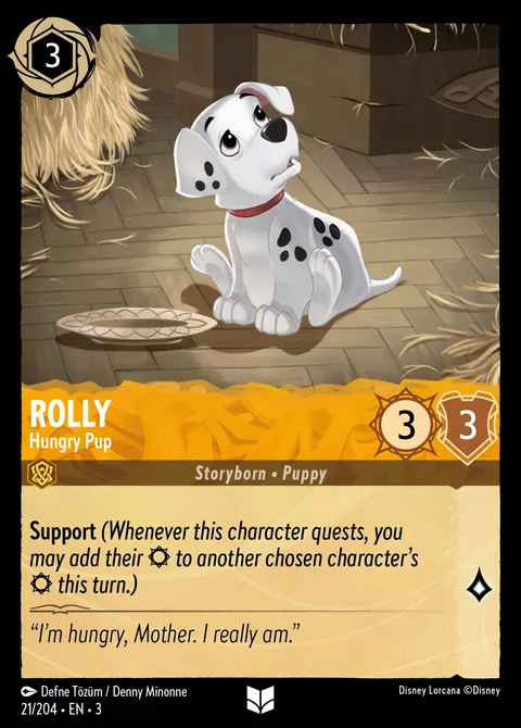 Rolly — Hungry Pup Disney Lorcana card