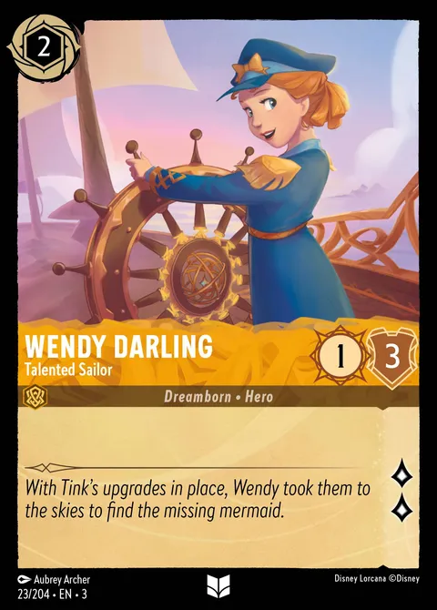 Wendy Darling — Talented Sailor Disney Lorcana card