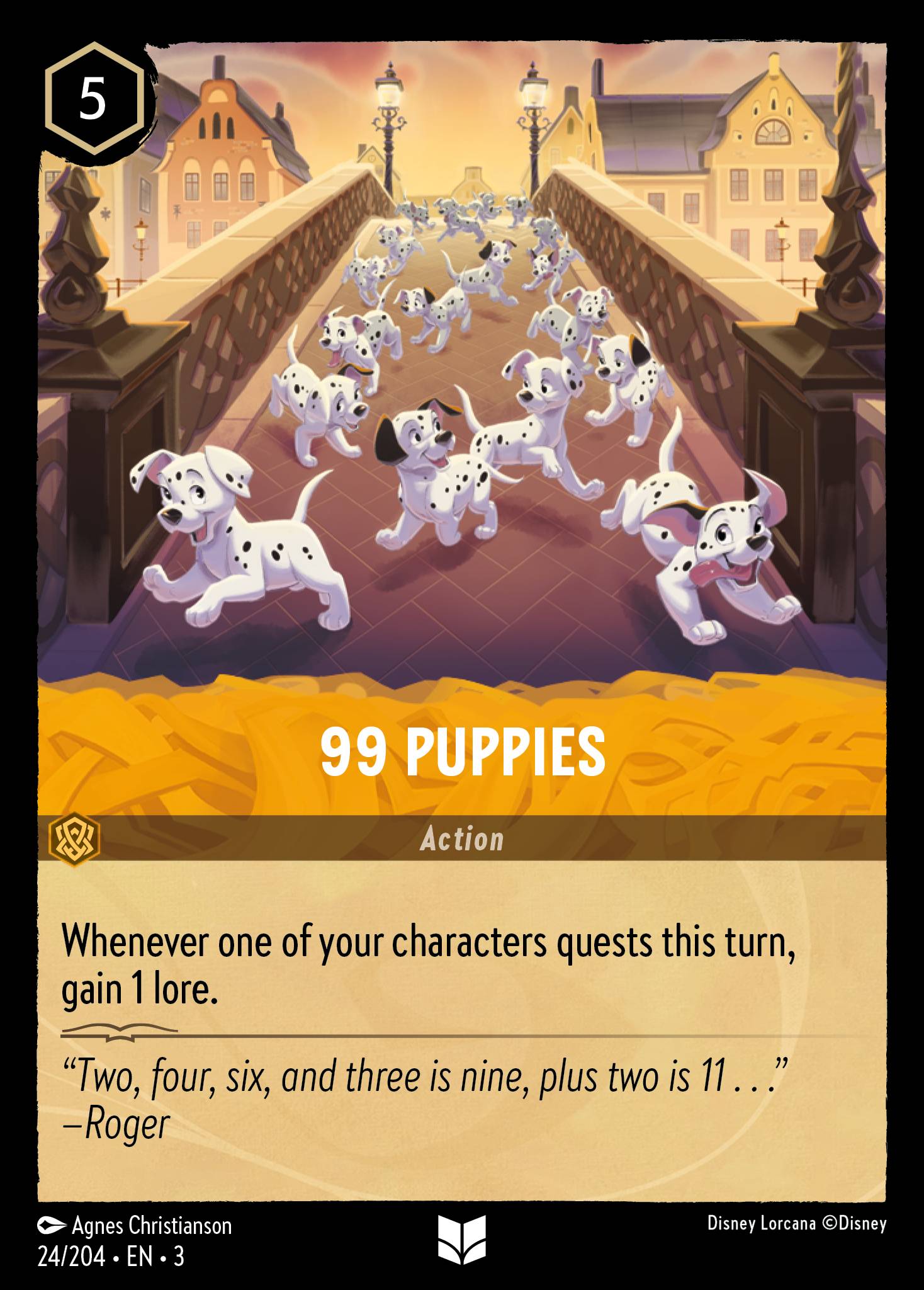 99 Puppies Disney Lorcana card