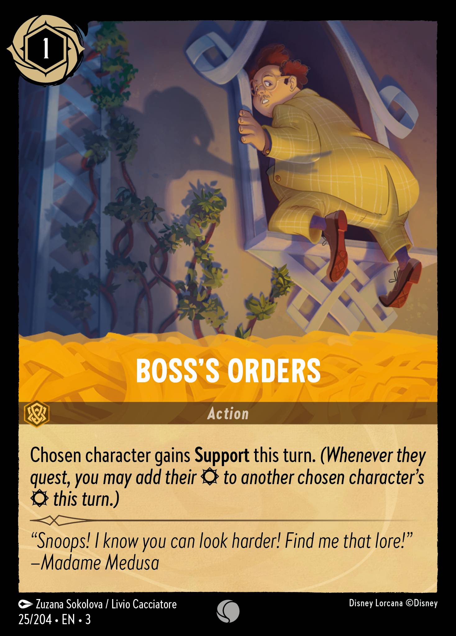 Boss's Orders Disney Lorcana card