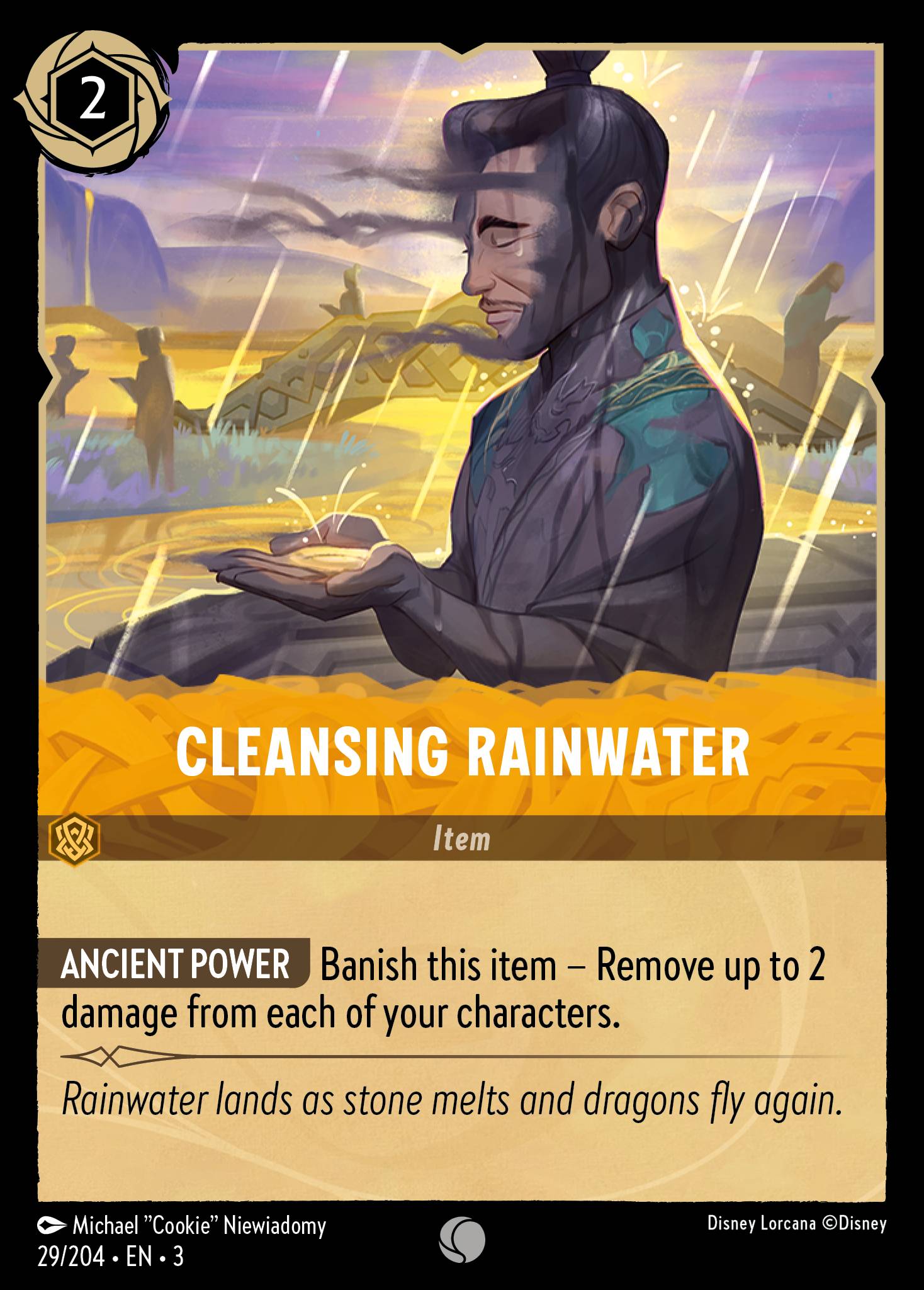 Cleansing Rainwater Disney Lorcana card