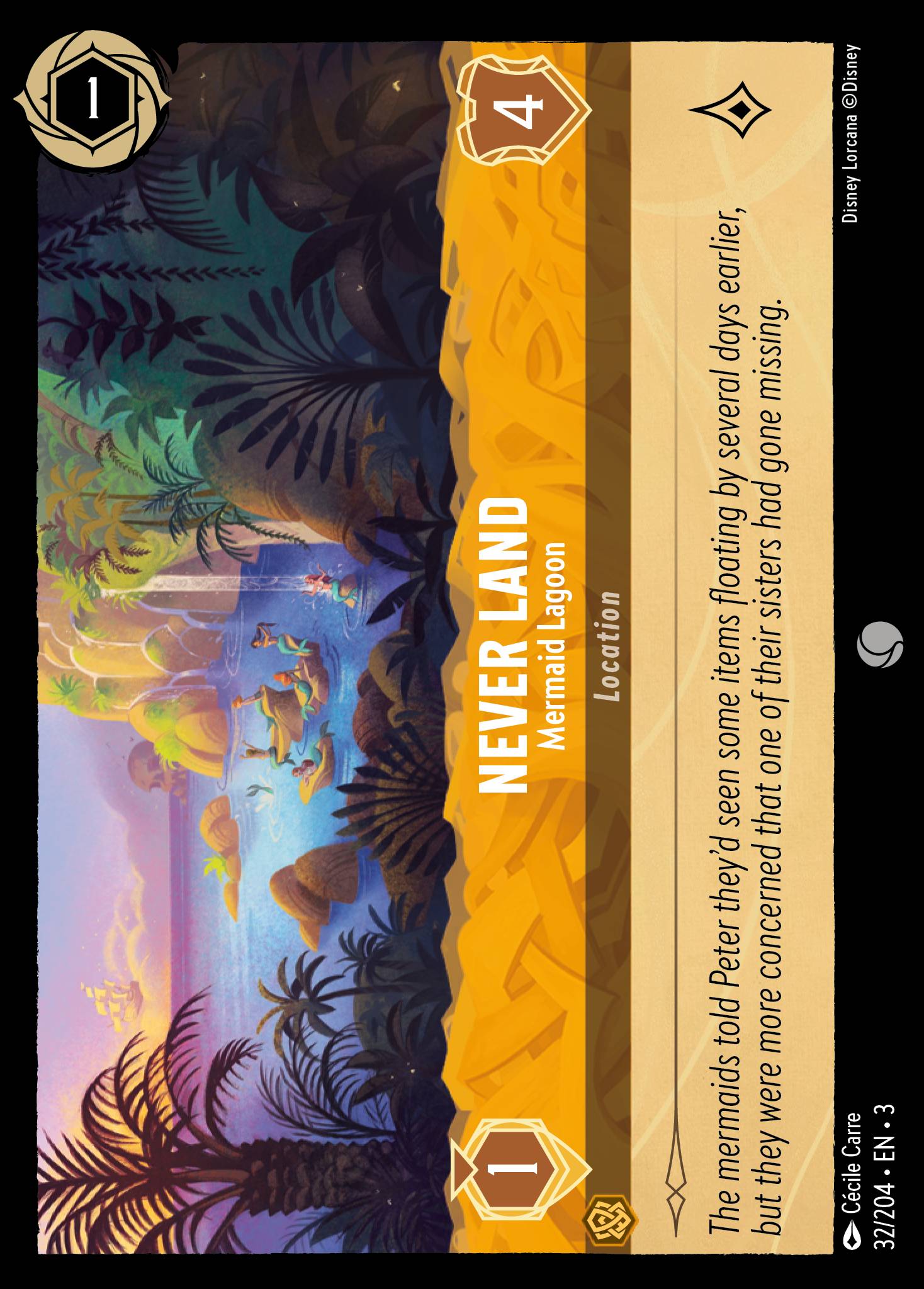 Never Land — Mermaid Lagoon Disney Lorcana card