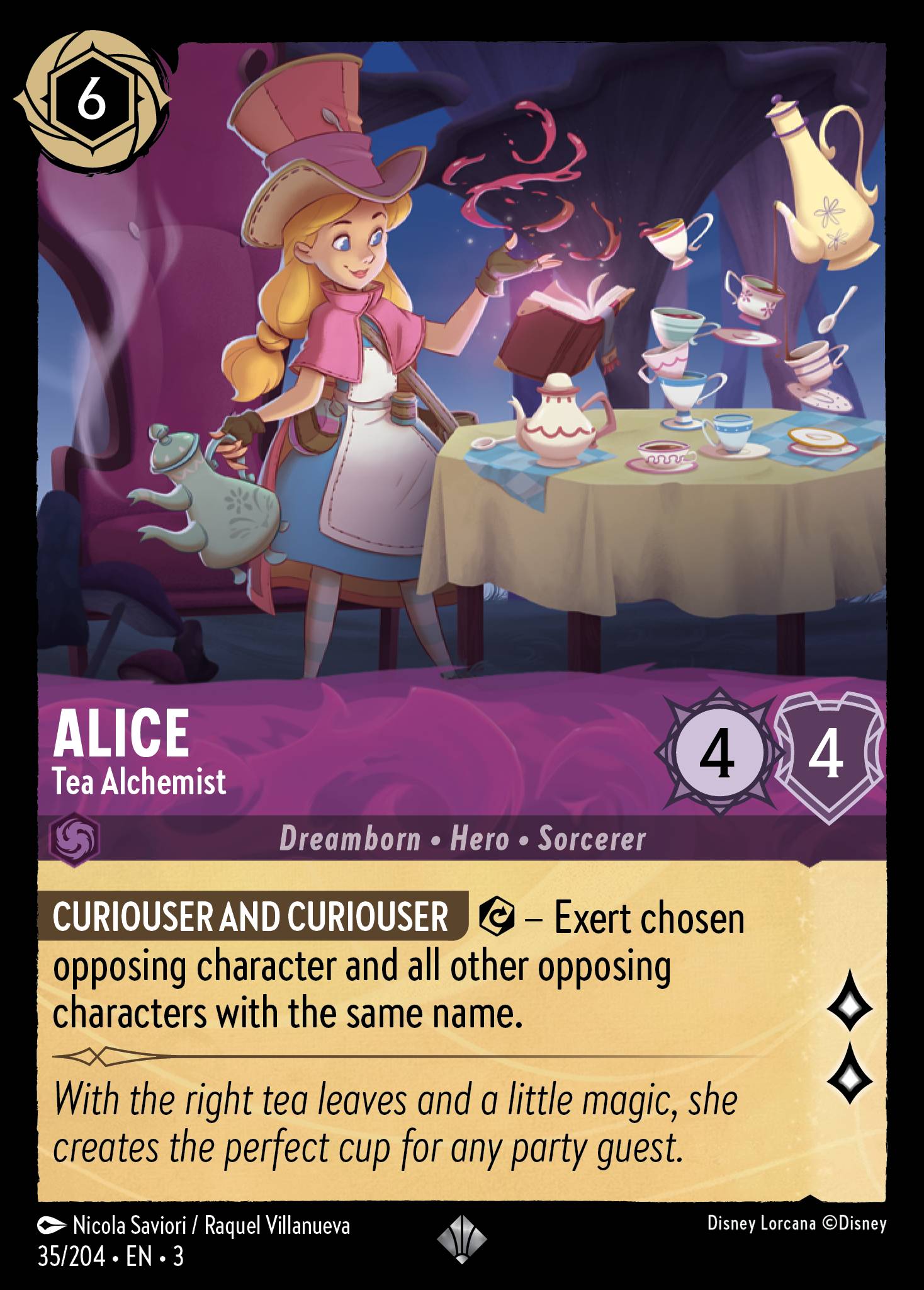 Alice — Tea Alchemist Disney Lorcana card