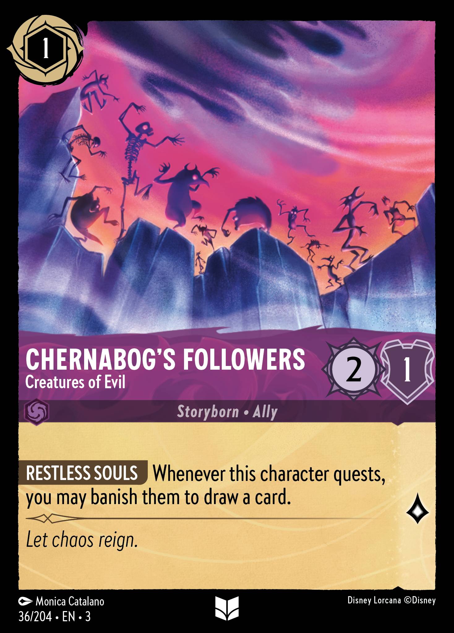 Chernabog's Followers — Creatures of Evil Disney Lorcana card